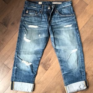 AG Adriano Goldschmied Blue Boyfriend Jeans